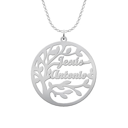 Collier Arbre de Vie Argent 925 personnalisable jusqu'à 4 prénoms
