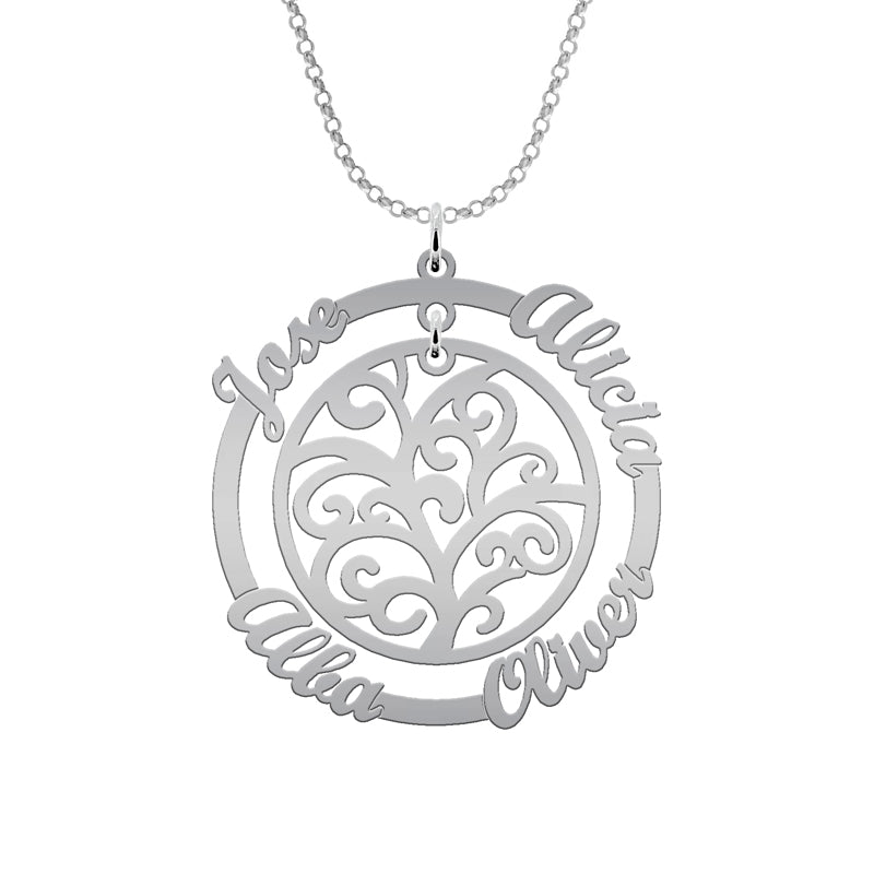 Collier Arbre de Vie et Cercle : Symbole Familial