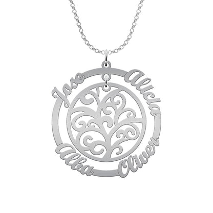 Collier Arbre de Vie et Cercle : Symbole Familial