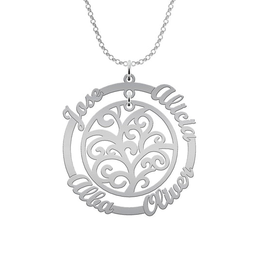 Collier Arbre de Vie et Cercle : Symbole Familial