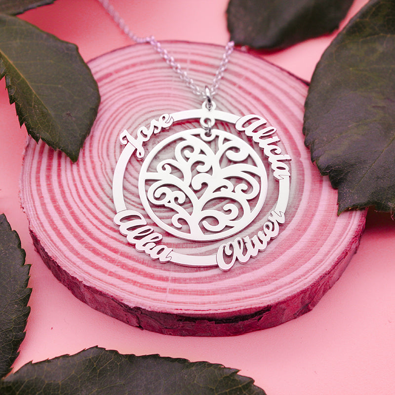 Collier Arbre de Vie et Cercle : Symbole Familial