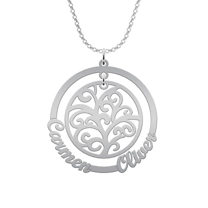 Collier Arbre de Vie et Cercle : Symbole Familial