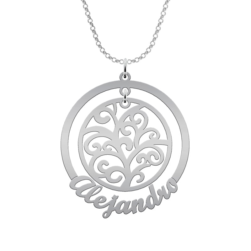 Collier Arbre de Vie et Cercle : Symbole Familial