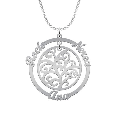 Collier Arbre de Vie et Cercle : Symbole Familial