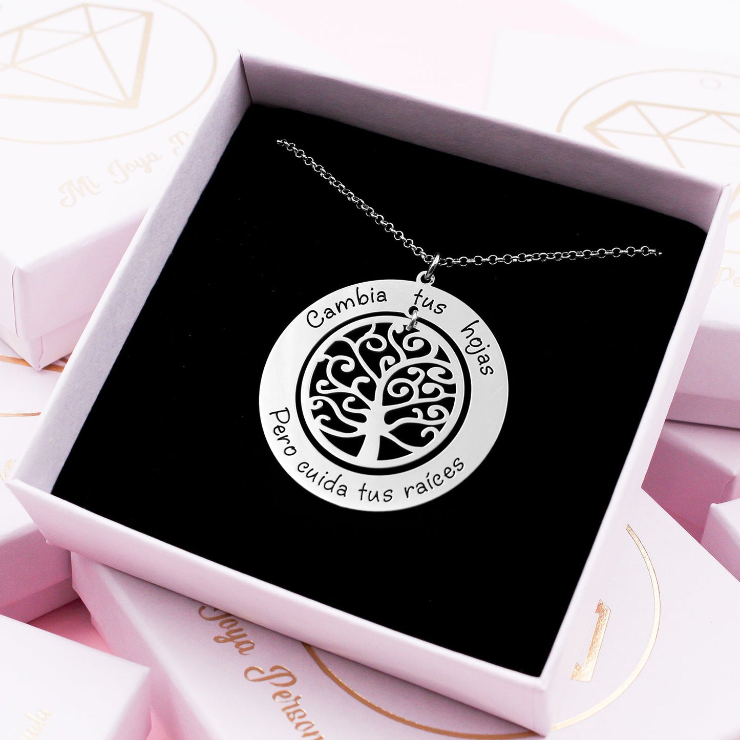 Collier Arbre de Vie personnalisable 2 phrases