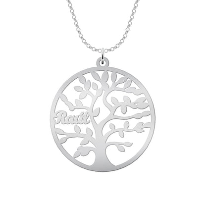 Collier Arbre de Vie Personnalisable 9 Prénoms Argent 925