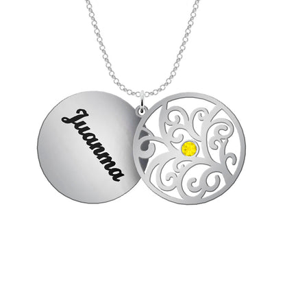 Collier Arbre de Vie personnalisé 6 prénoms et 6 pierres de naissance