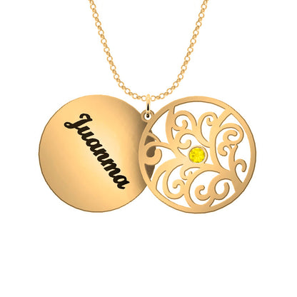 Collier Arbre de Vie personnalisé 6 prénoms et pierres de naissance