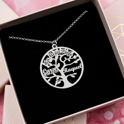 Collier Arbre de Vie Personnalisé - Argent 925 - Pour Professeur
