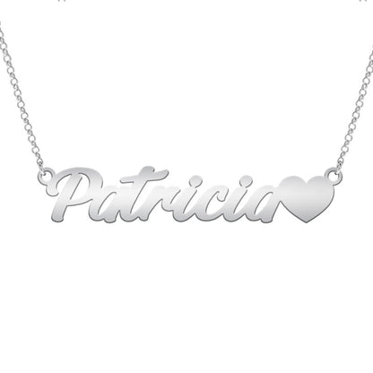 Collier Argent 925 Personnalisé : Prénom et Cœur