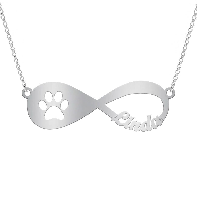 Collier Argent Infini Empreintes de Patte