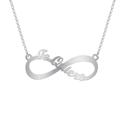 Collier argent infini Te Quiero