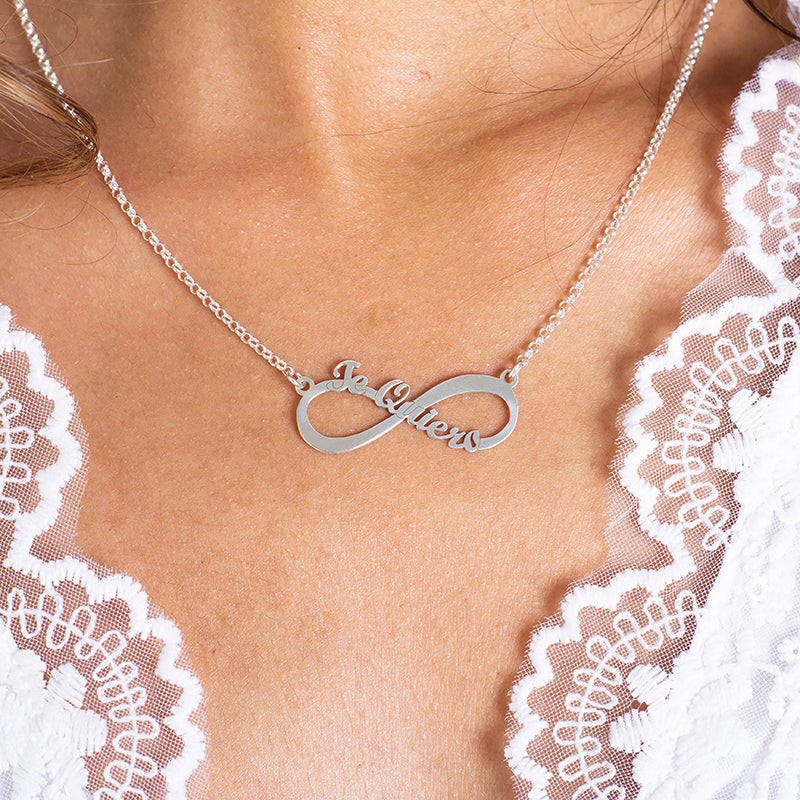 Collier argent infini Te Quiero