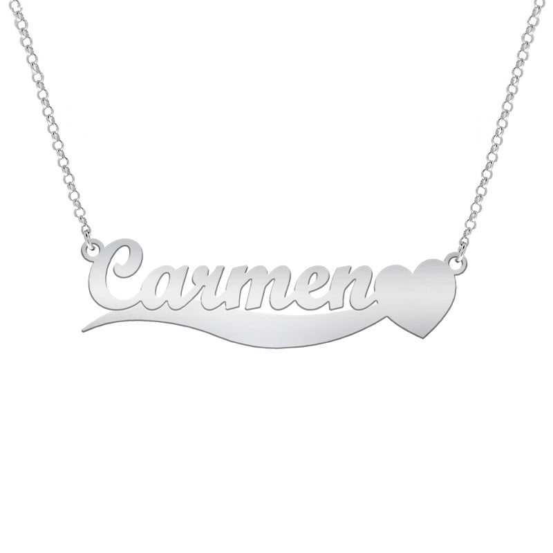 Collier barre prénom personnalisable en argent 925
