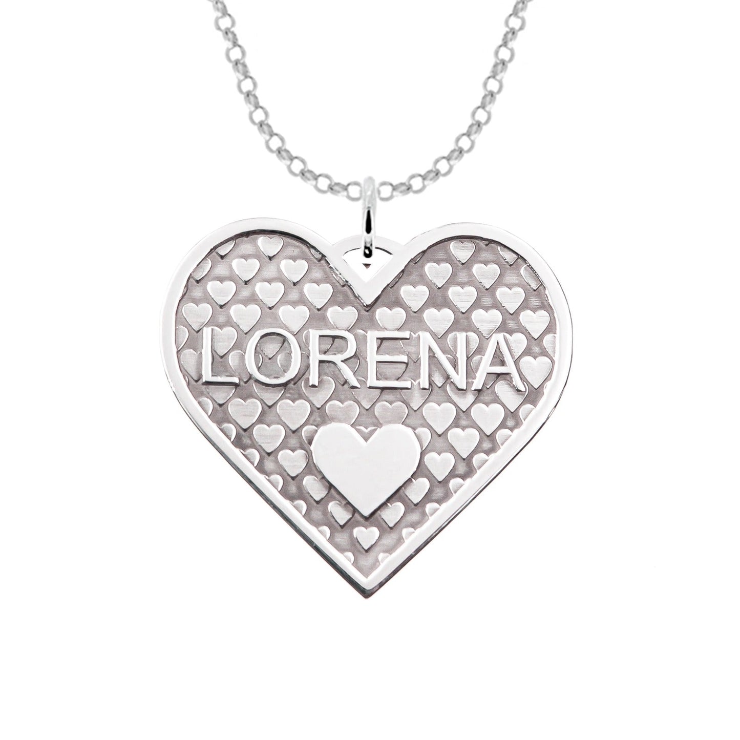 Collier Cœur en Argent 925 Personnalisé avec Prénom Gravé
