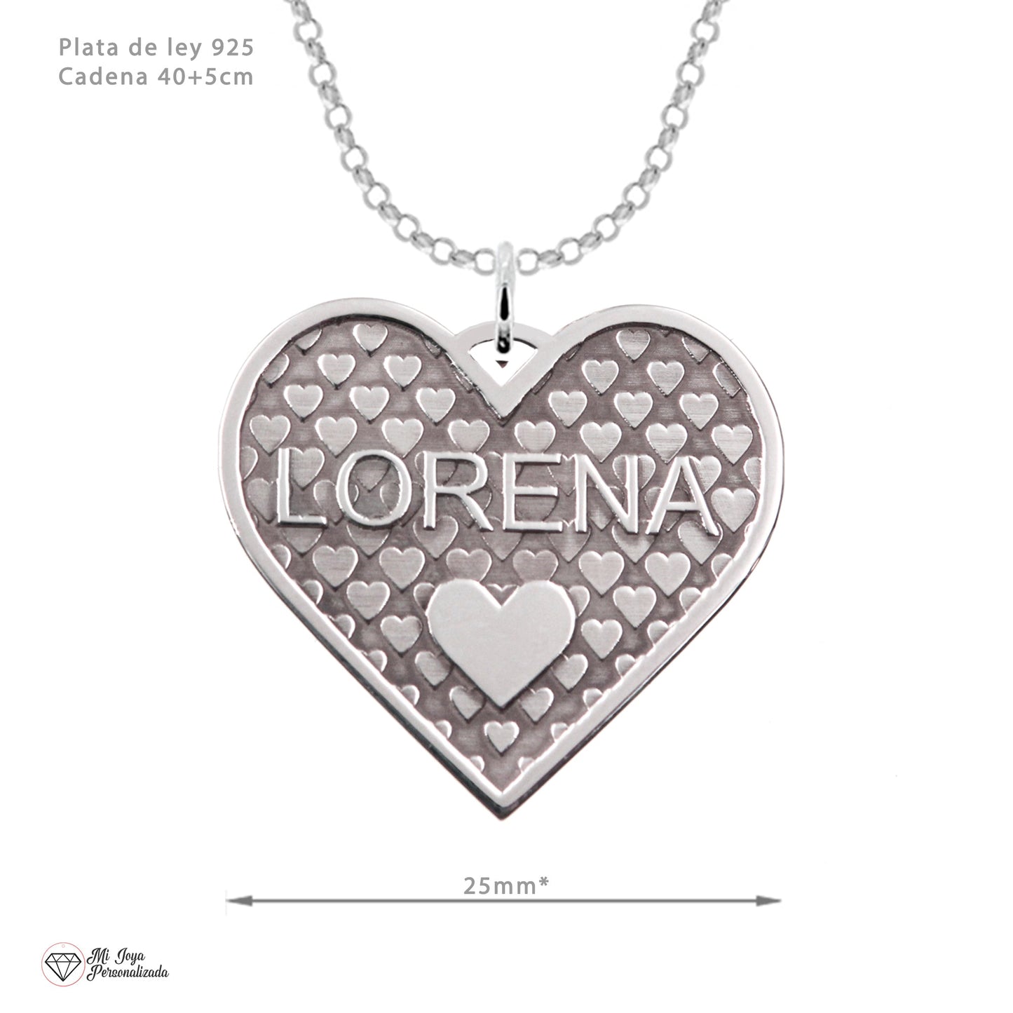 Collier Cœur en Argent 925 Personnalisé avec Prénom Gravé
