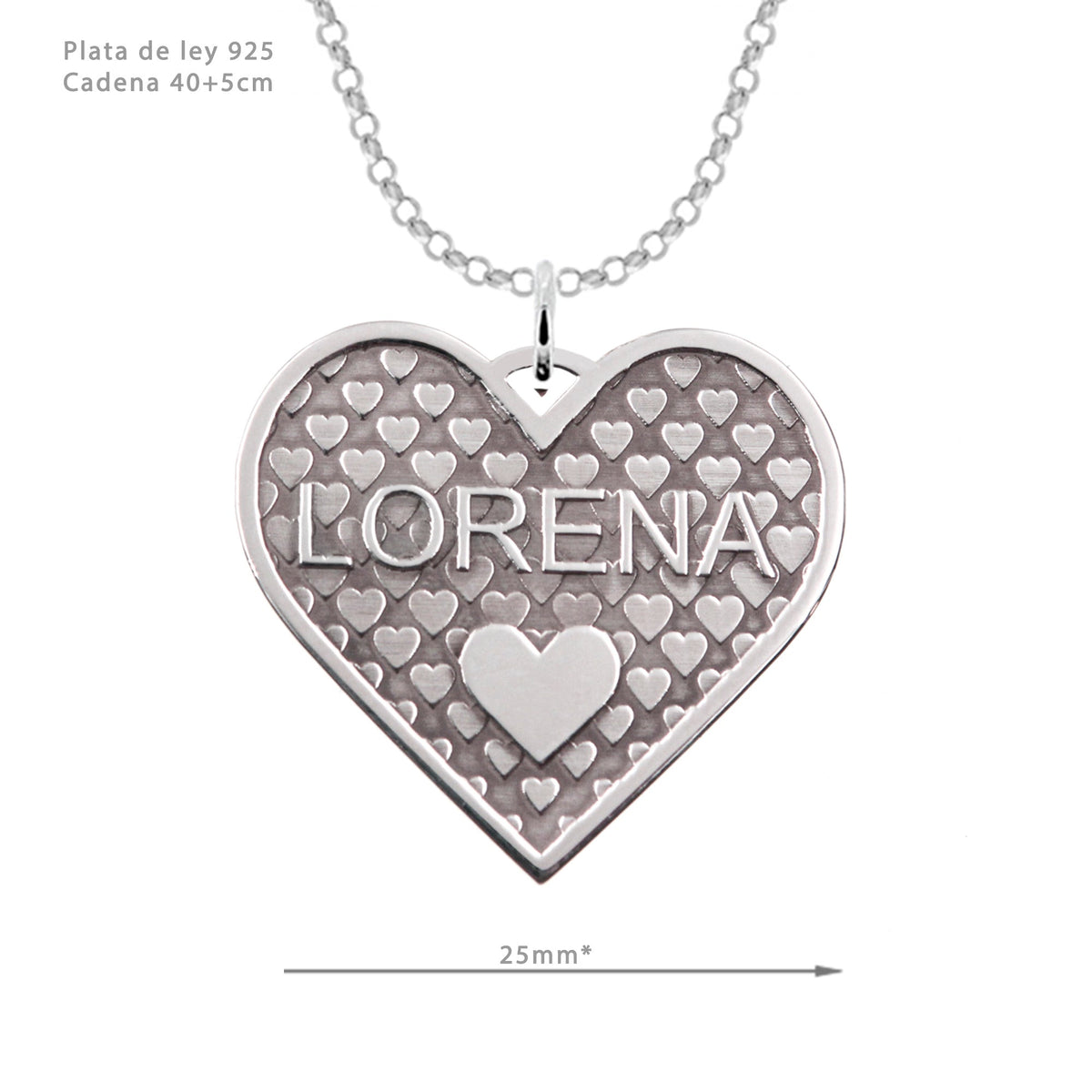 Collier Cœur, prénom gravé, cadeau pour sa copine, argent 925