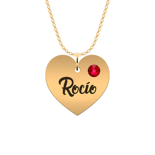 Collier Cœur en Argent Plaqué Or