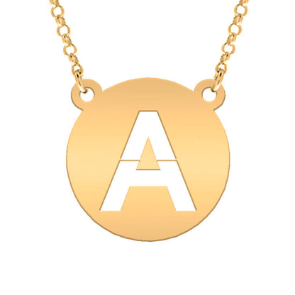 Collier en Argent 925 avec Initiale Ajourée Plaqué Or