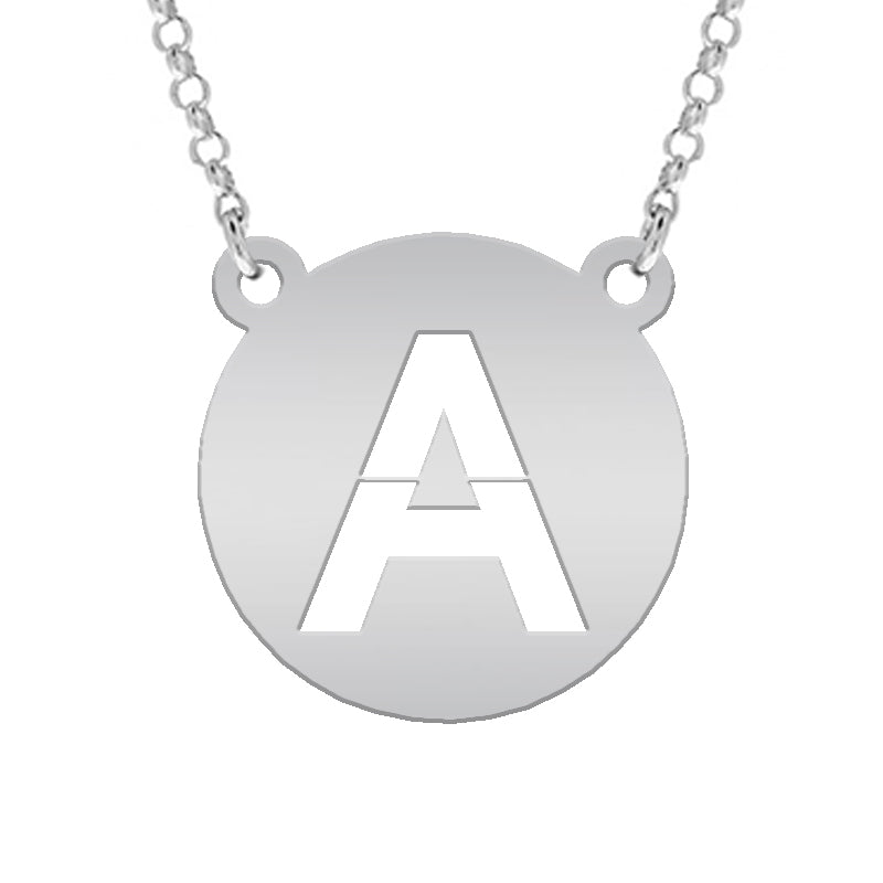 Collier en Argent avec Initiale Découpée Personnalisable