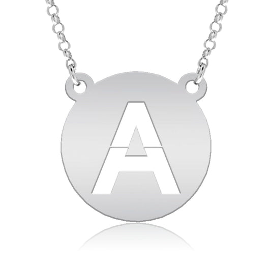 Collier en Argent avec Initiale Découpée Personnalisable