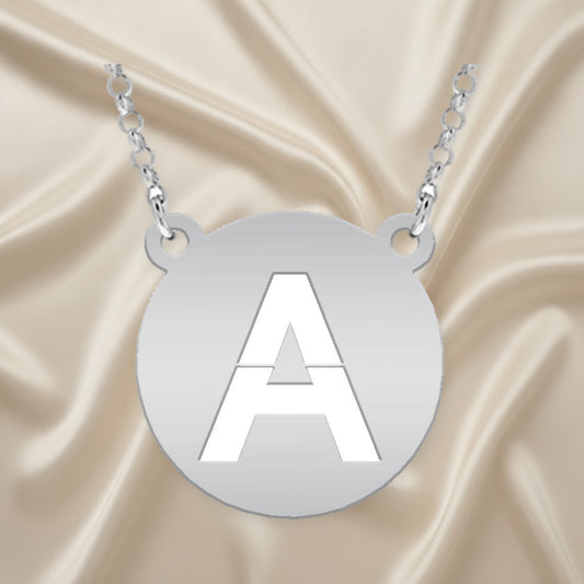 Collier en Argent avec Initiale Découpée Personnalisable
