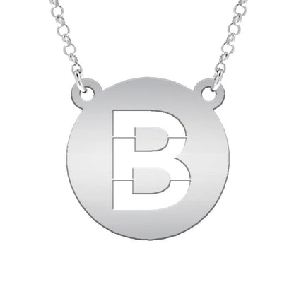 Collier en Argent avec Initiale Découpée Personnalisable
