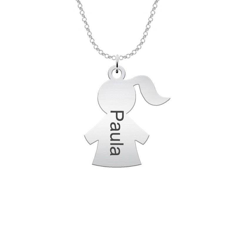 Collier en argent personnalisable avec pendentifs enfants
