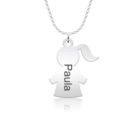 Collier en argent personnalisable avec pendentifs enfants