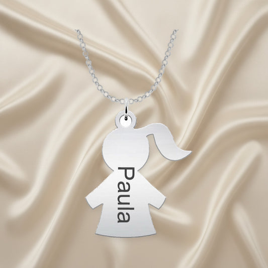 Collier en argent personnalisable avec pendentifs enfants