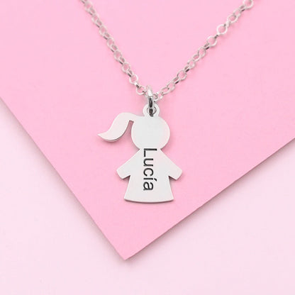 Collier en argent personnalisable avec pendentifs enfants