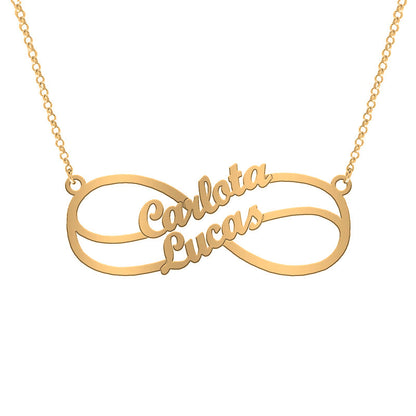 Collier infini en argent 925 plaqué or