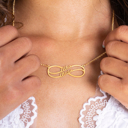 Collier infini en argent 925 plaqué or