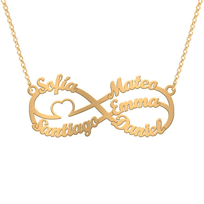 Collier Infini en Argent et Cœur Plaqué Or