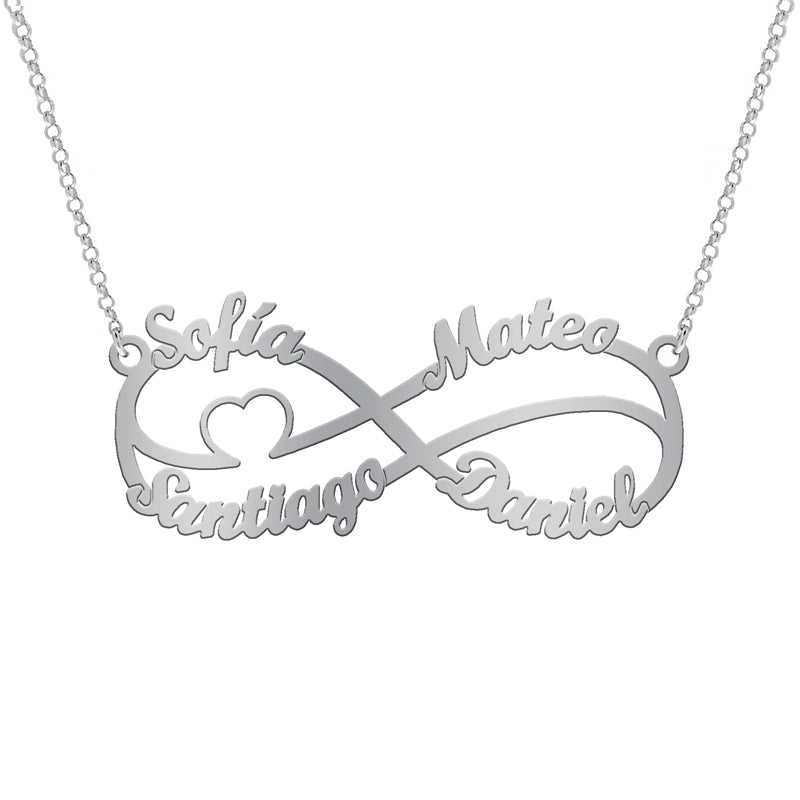 Collier Infini et Cœur, Symbole d'Amour Éternel