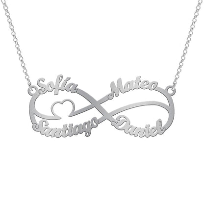 Collier Infini et Cœur, Symbole d'Amour Éternel
