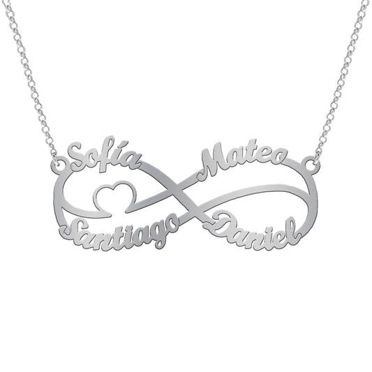 Collier Infini et Cœur, Symbole d'Amour Éternel