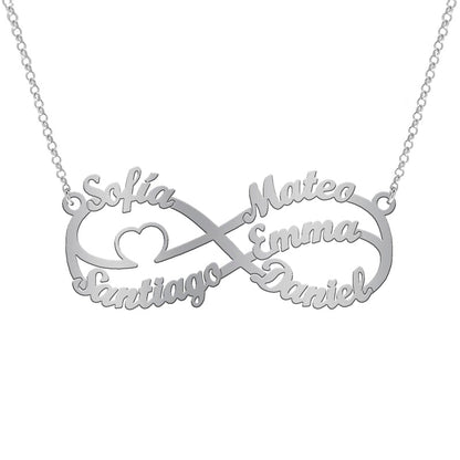 Collier Infini et Cœur, Symbole d'Amour Éternel