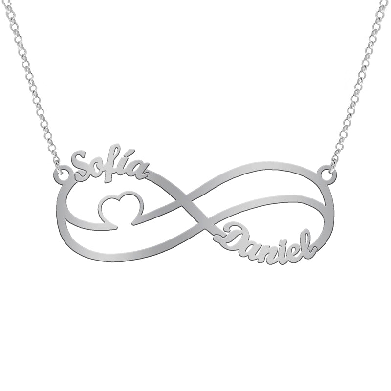 Collier Infini et Cœur, Symbole d'Amour Éternel