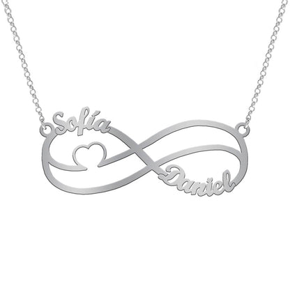 Collier Infini et Cœur, Symbole d'Amour Éternel