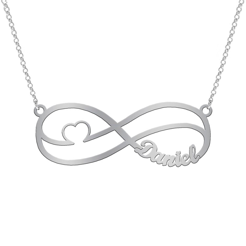 Collier Infini et Cœur, Symbole d'Amour Éternel