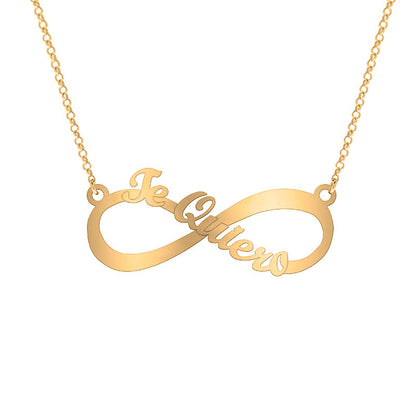Collier Infini "Te Quiero" en Argent Plaqué Or 18K