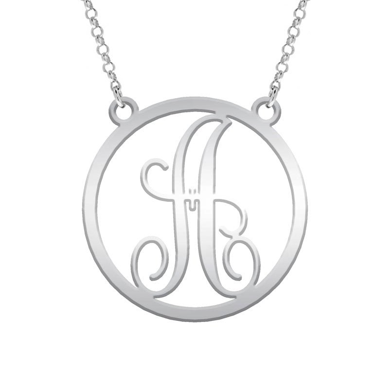 Collier Initiale Classique en Argent 925 Personnalisable