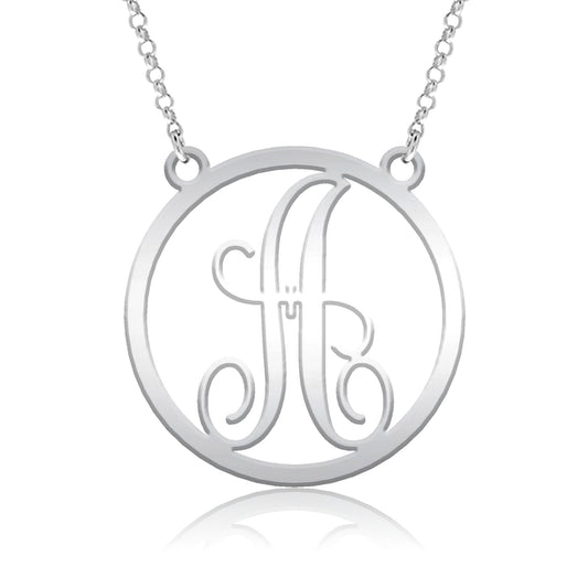 Collier Initiale Classique en Argent 925 Personnalisable