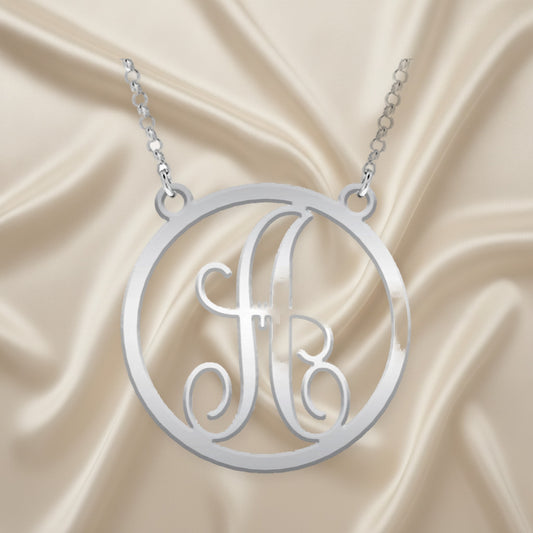 Collier Initiale Classique en Argent 925 Personnalisable