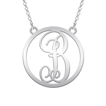 Collier Initiale Classique en Argent 925 Personnalisable