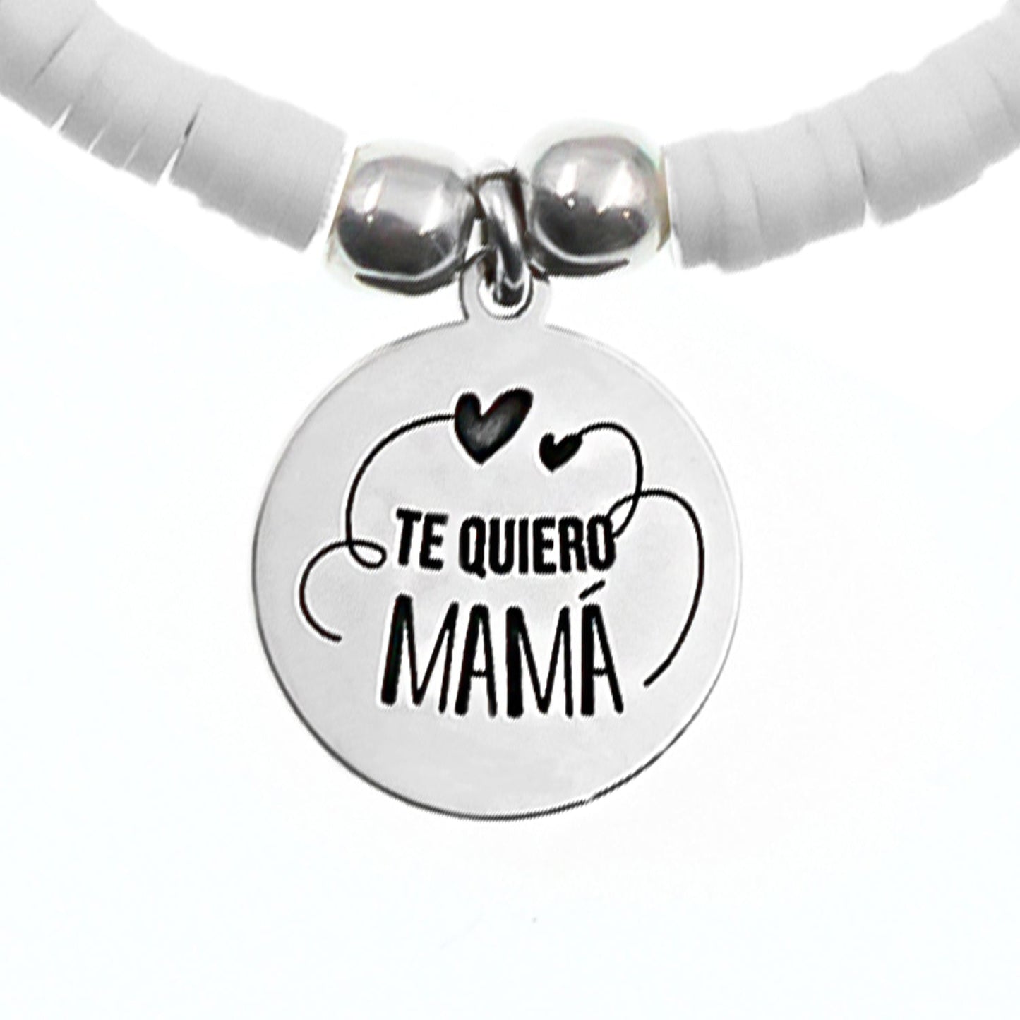 Collier Marbella personnalisable perles colorées et médaille argent