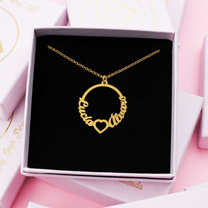 Collier pendentif cercle en argent 925 plaqué or