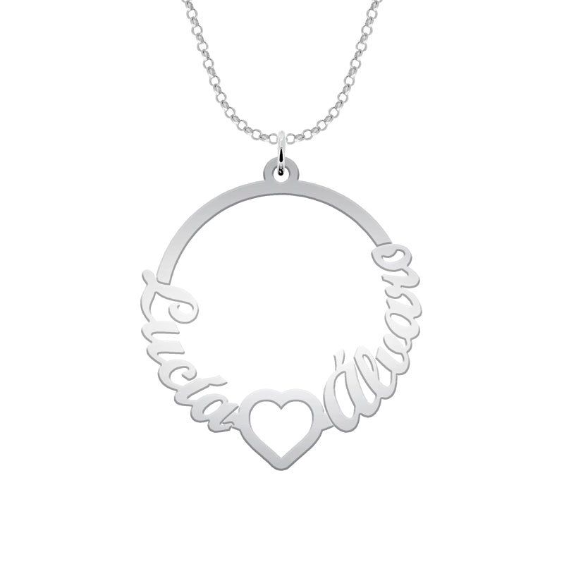 Collier Pendentif Cercle en Argent Massif