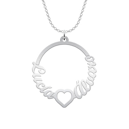 Collier Pendentif Cercle en Argent Massif